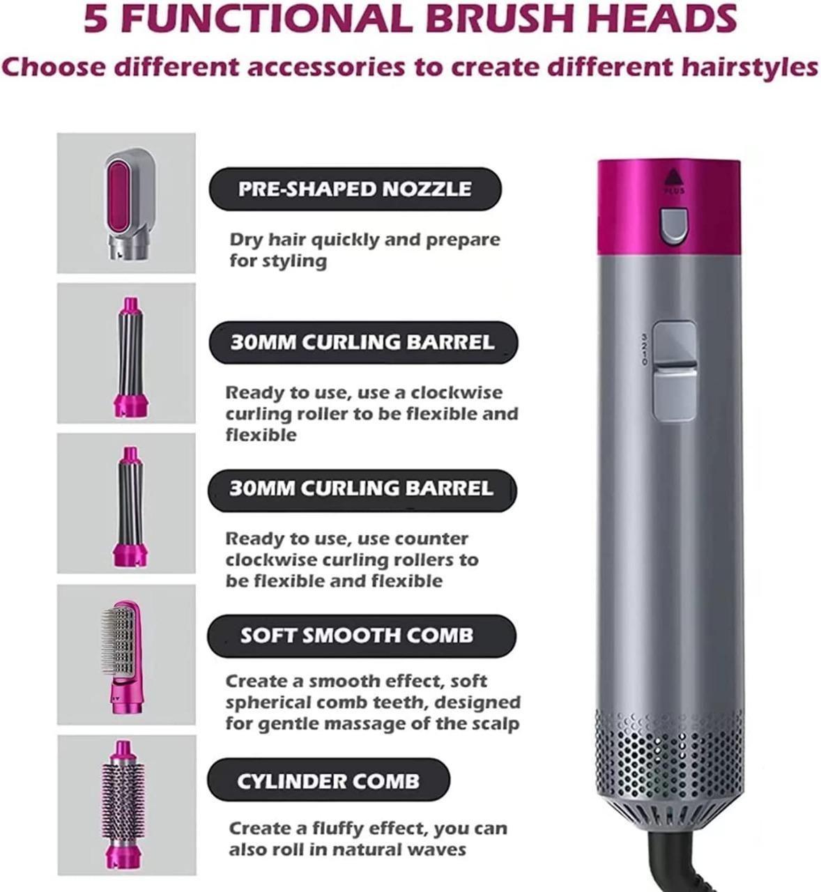Hair Dryer (5 in 1 Multifunctional)