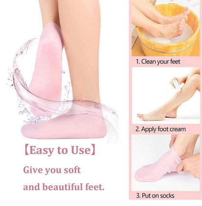 Silicone Gel Heel Socks (For Dry Cracked Feet)