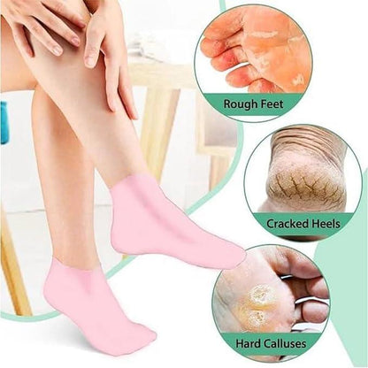 Silicone Gel Heel Socks (For Dry Cracked Feet)